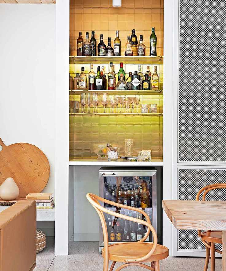 Stylish basement bar