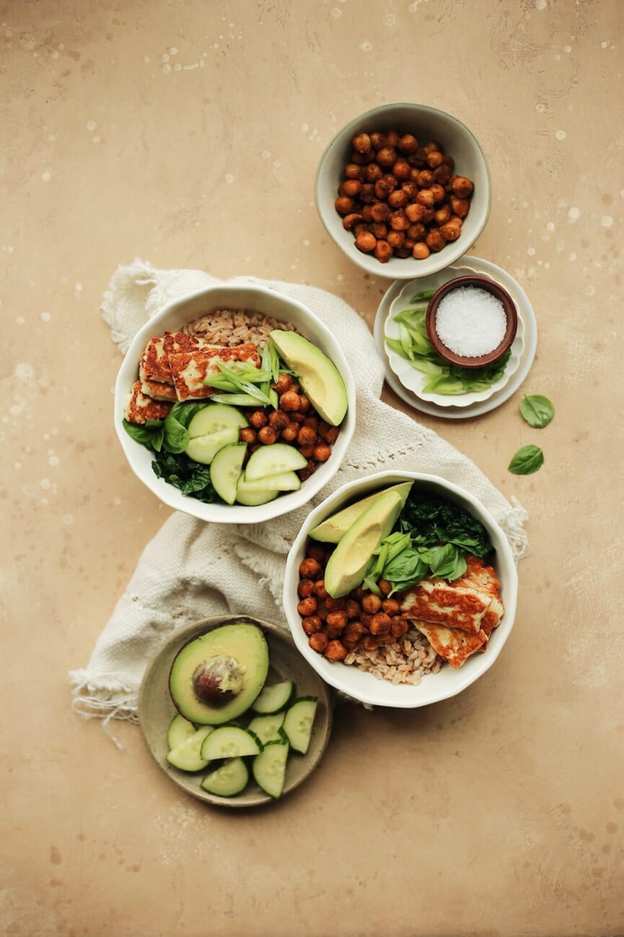 spiced chickpea grain bowl