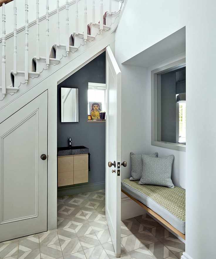 Decorative grey hallway