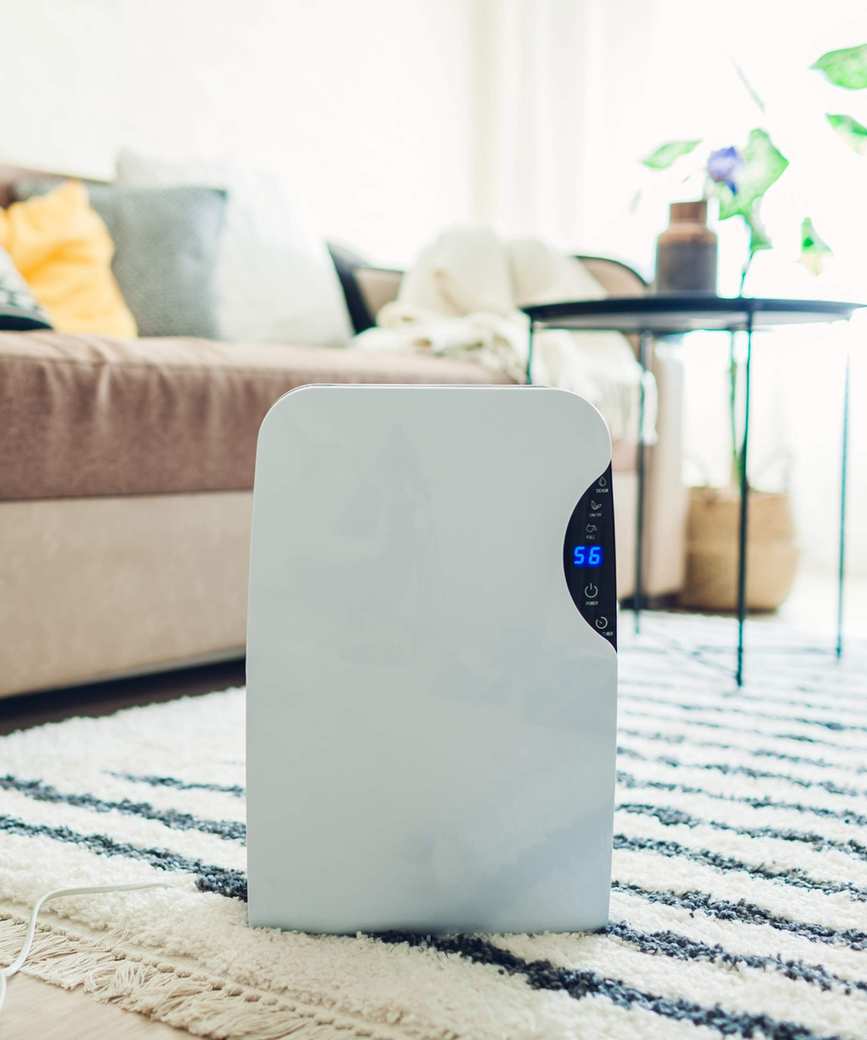 Dehumidifier in a room