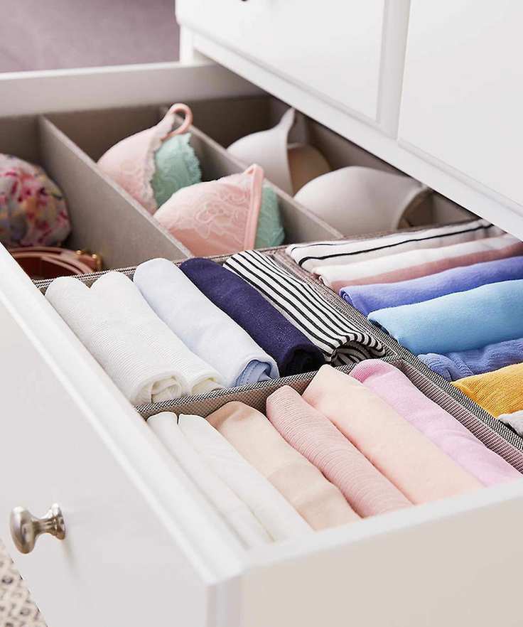 Clothes storage ideas with in drawer organiser