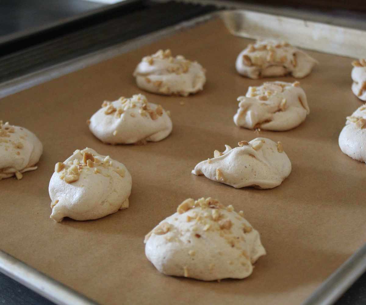 Peanut butter meringue cookies made in the Hamilton Beach Electric Stand Mixer