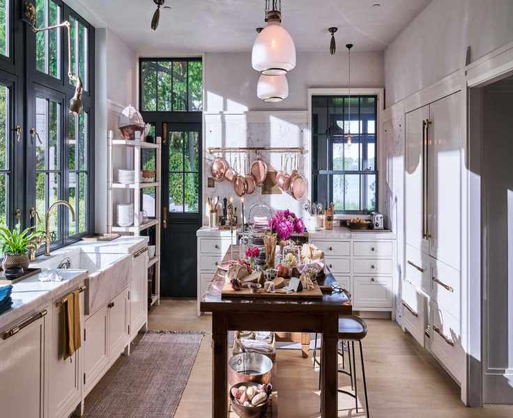 Bryan Graybill's kitchen with the kitchen island set up with charcuterie