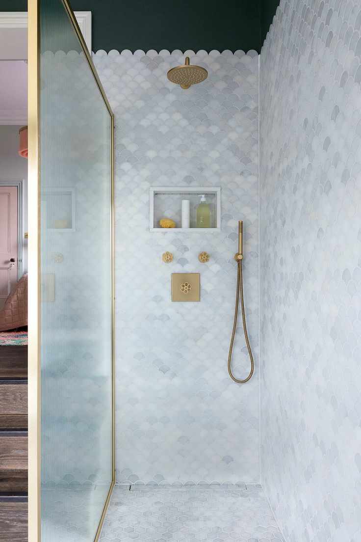 West One Zen marble scallop mosaic tiles