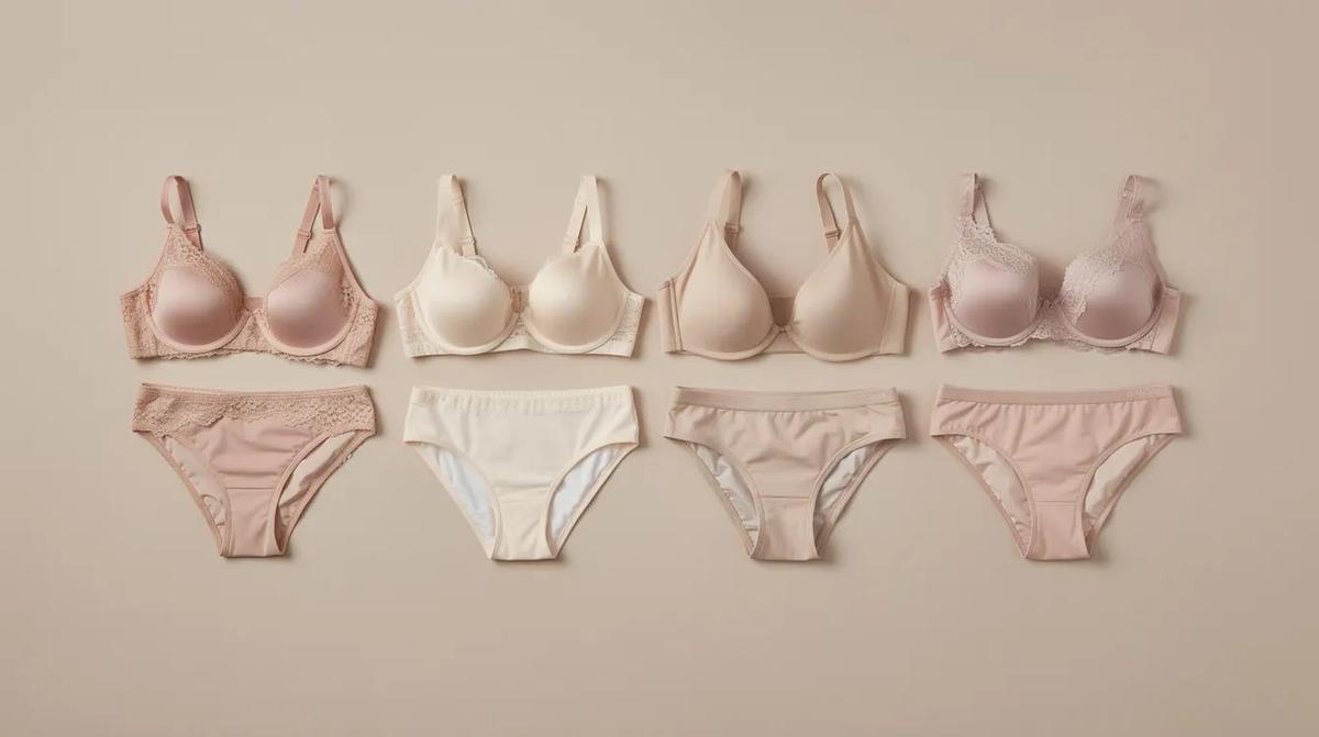 The image showcases a neatly arranged layout of women's underwear, featuring tailored cotton brief panties in various colors and sizes. Each pair offers full coverage and a high-waisted design, emphasizing comfort and the perfect fit, ideal for everyday wear.