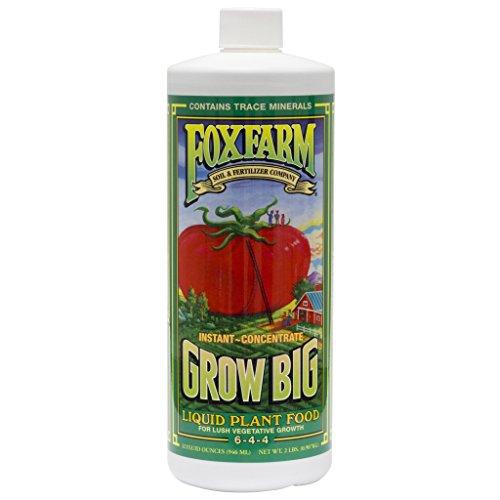 Foxfarm 752289790201 Fx14006 1-Quart Grow Big Liquid Concentrate 6-4-4, Blue