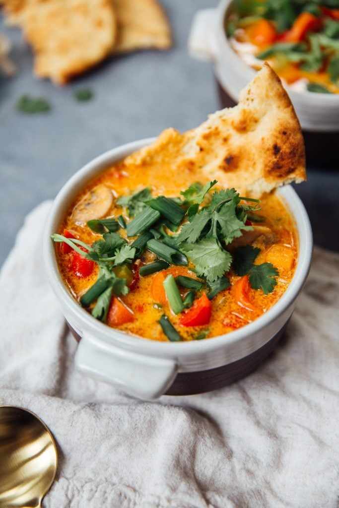 Thai Coconut Curry Chicken Soup