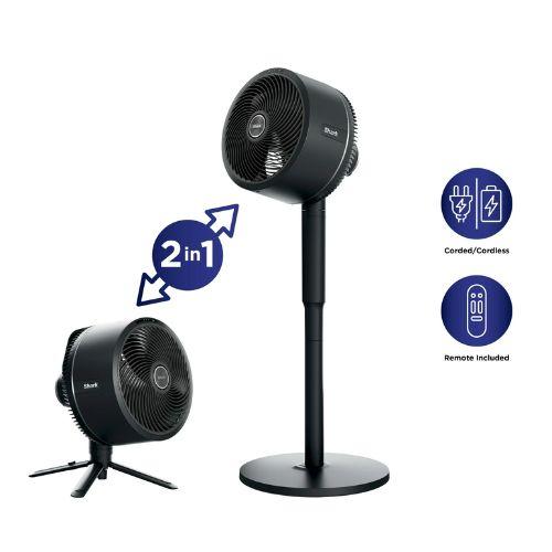 black shark fan with round head and base