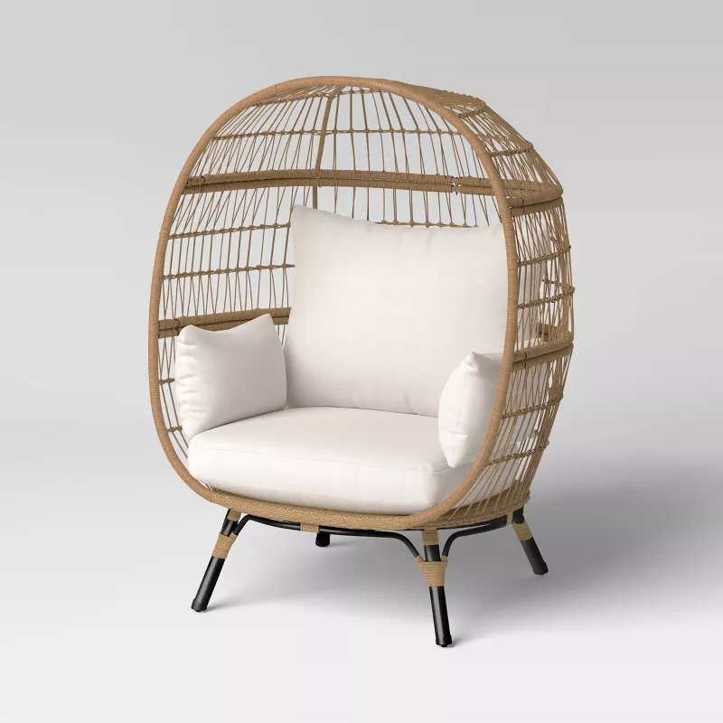 Southport Steel Outdoor Patio Egg Chair Black - Threshold&trade;