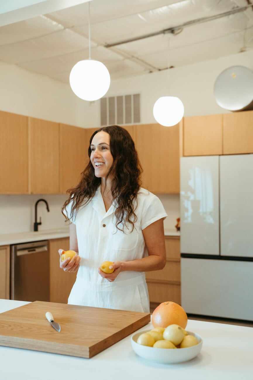 Adriene Mishler in her kitchen.