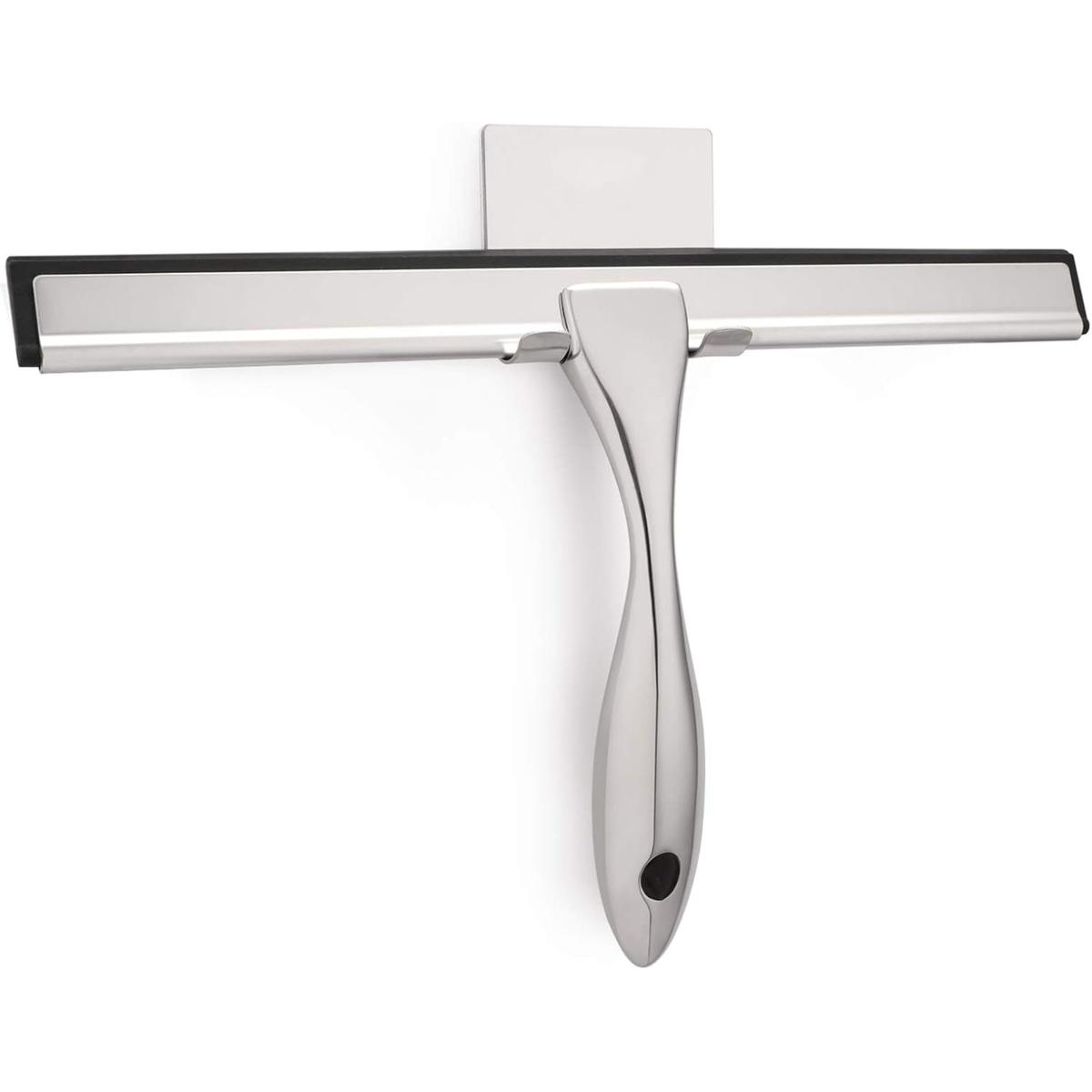 Silver shower squeegee