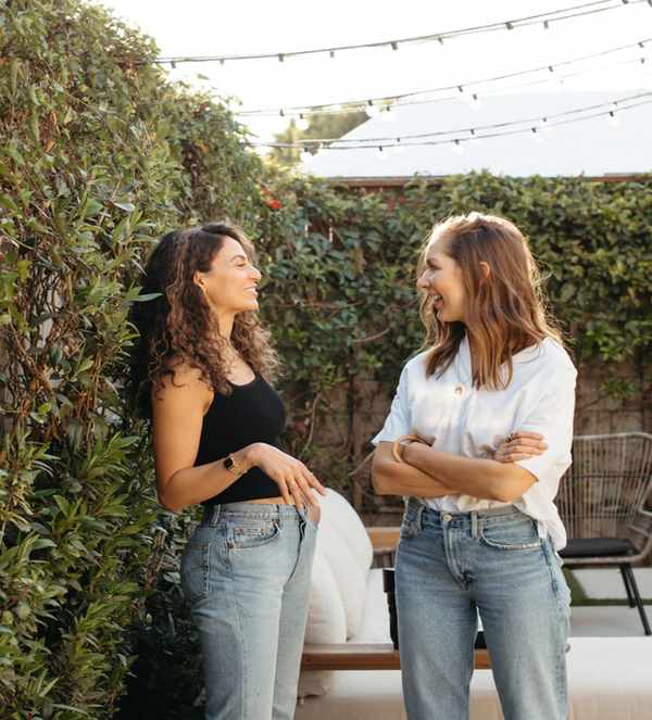 Women enjoying chat about gut health