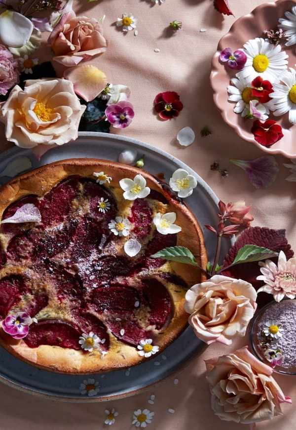 plum lavender clafoutis 