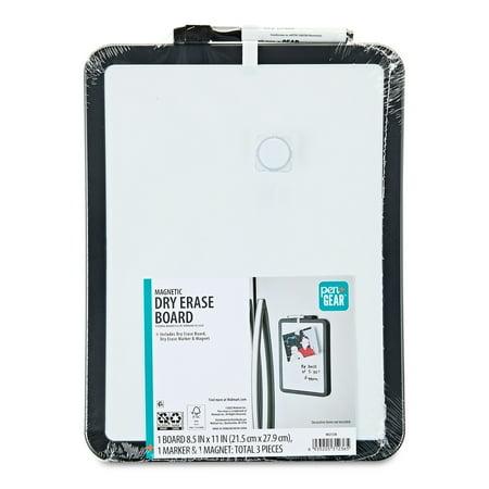 Pen+gear Magnetic Dry Erase Board With Plastic Black Frame, Assembled Product Dimension 8.5" X 11" X 0.6"