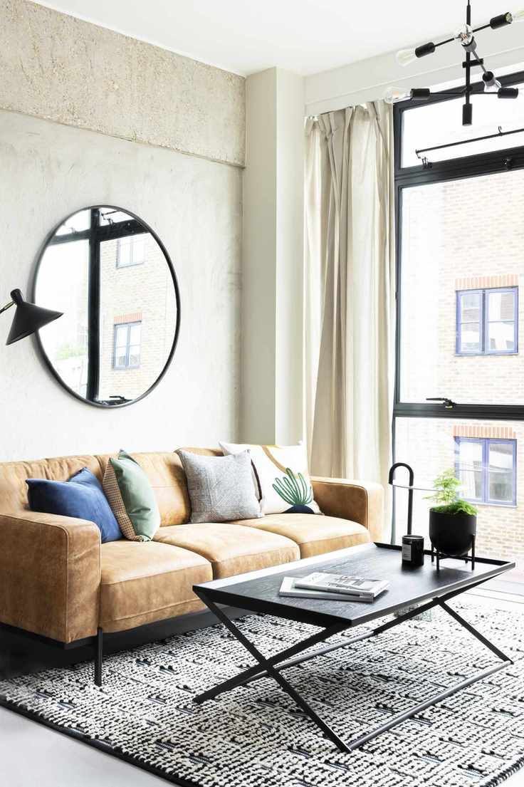 Coffee table with accent colors