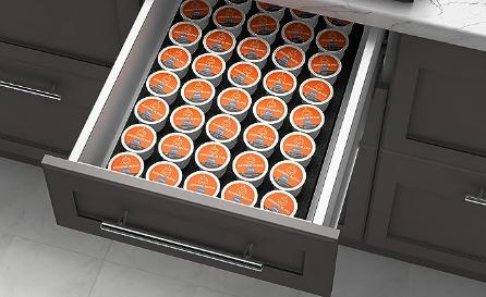 Coffee pods in holder