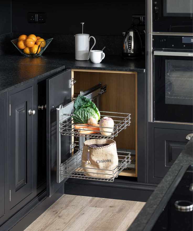 kitchen with corner cabinets