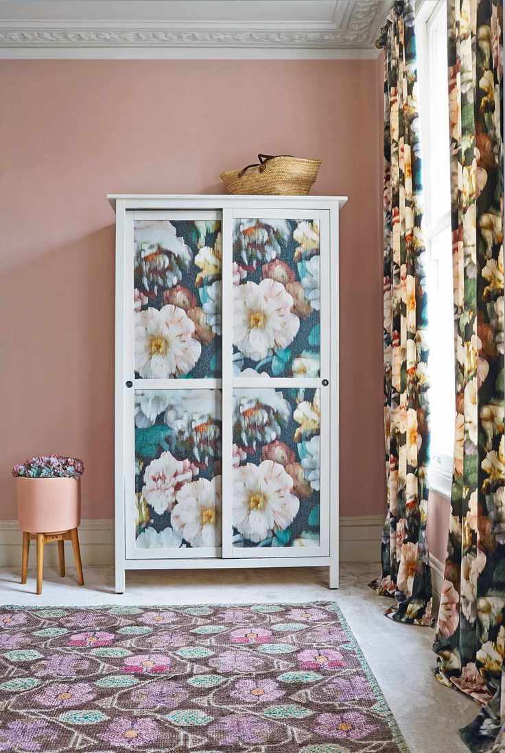 Bedroom with floral prints