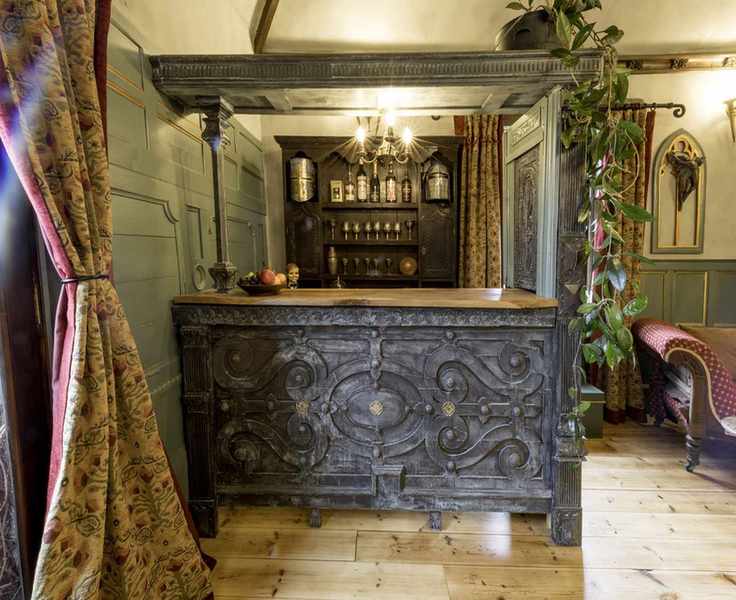 Stylish basement bar