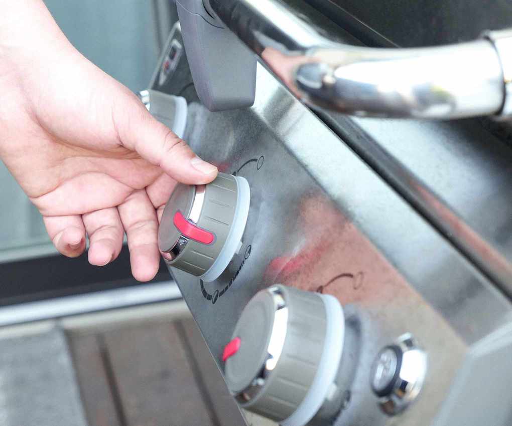 lighting a gas grill