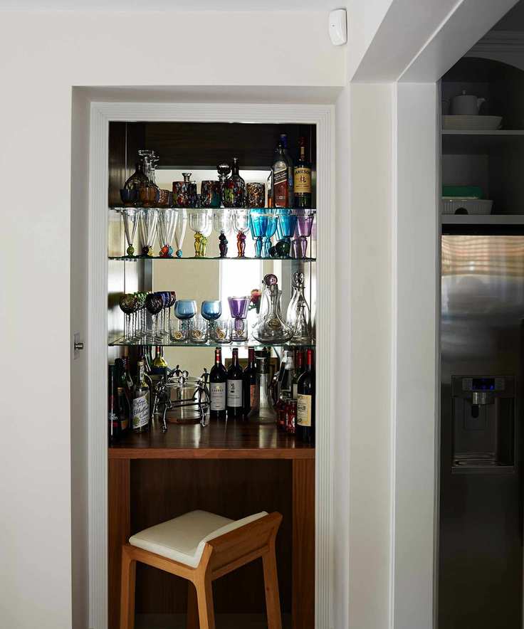 Stylish basement bar
