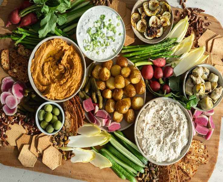 dips & crudite grazing board