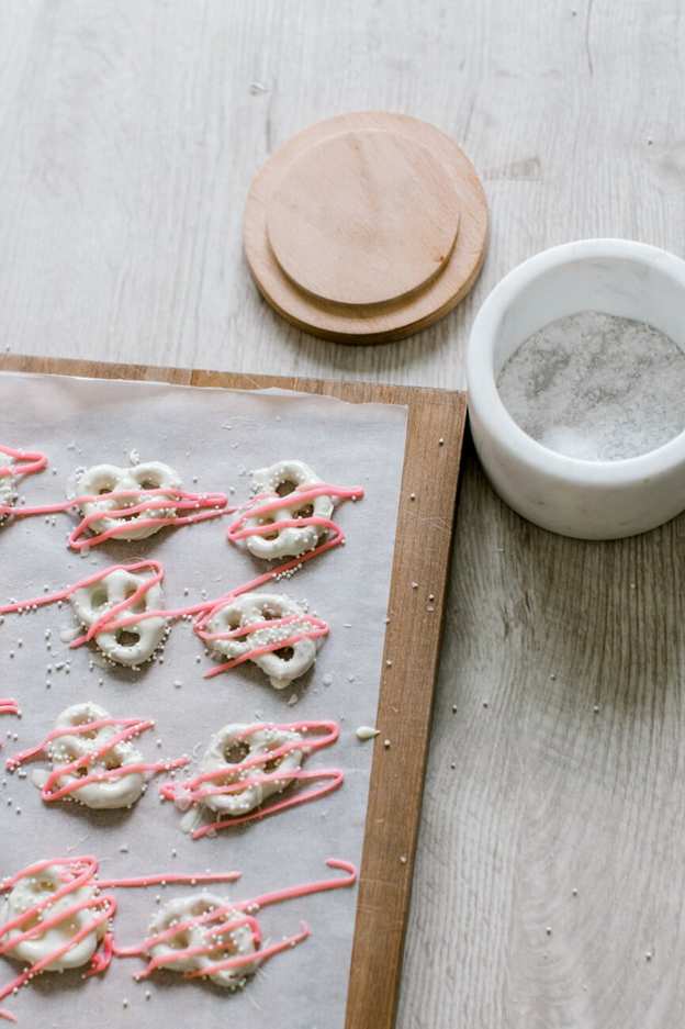white chocolate covered pretzels