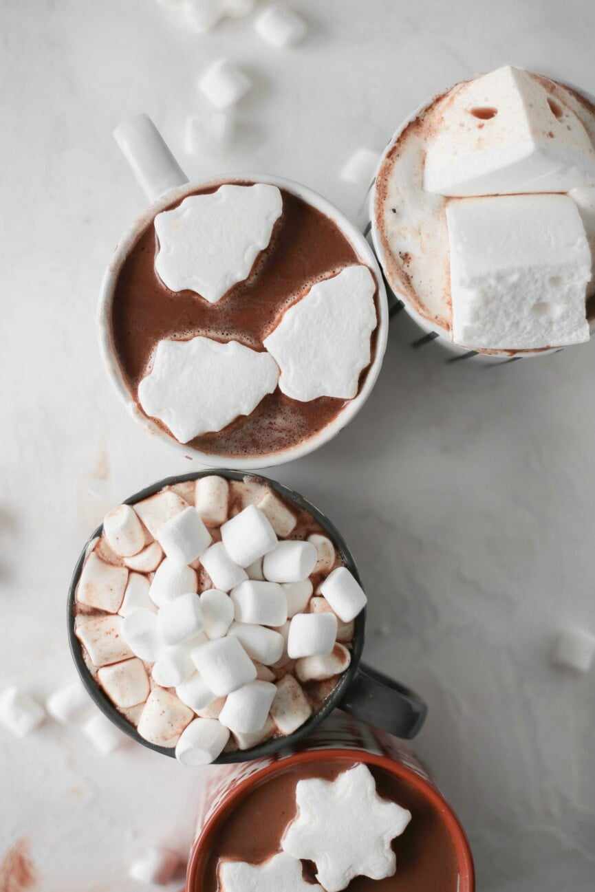 hot chocolate board for easy holiday dessert gathering