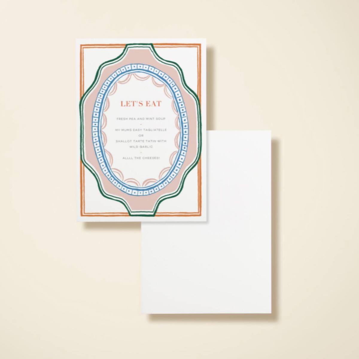 Menu card