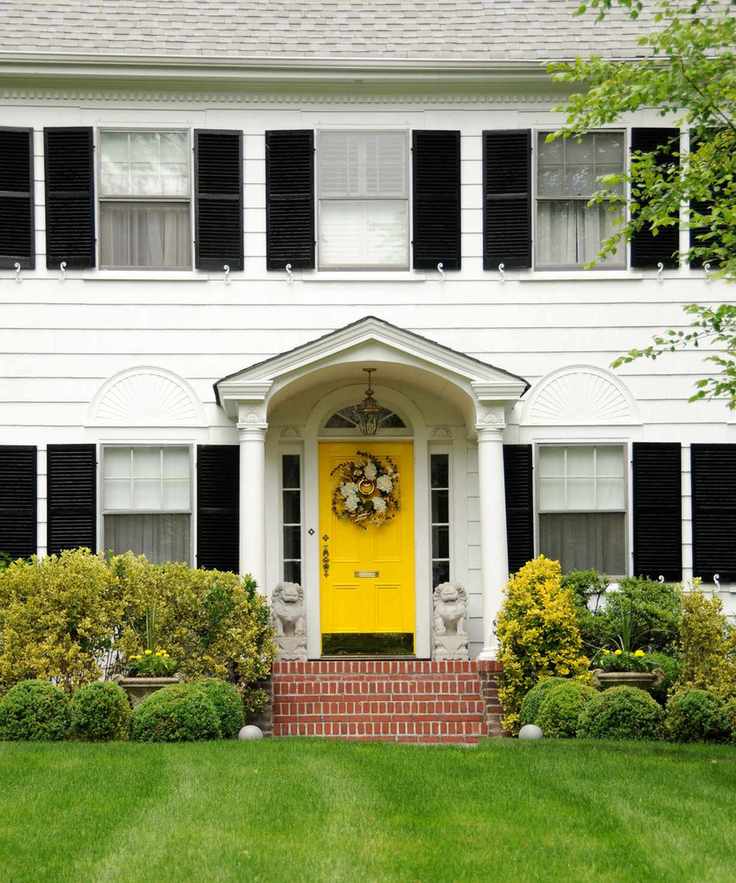 Feng Shui front door colors yellow door