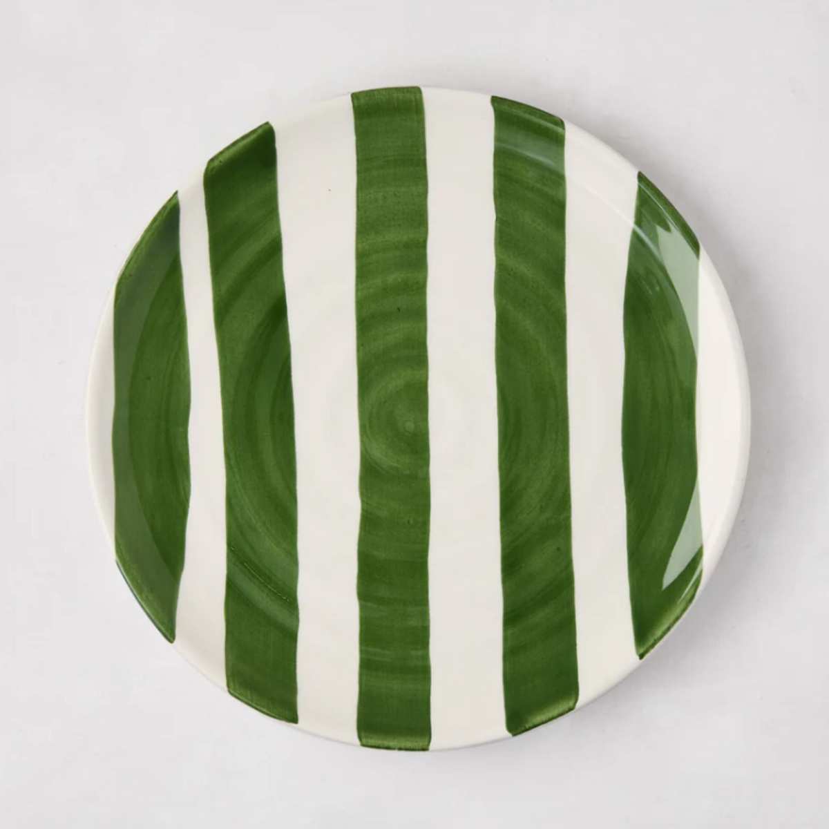 Green striped plate