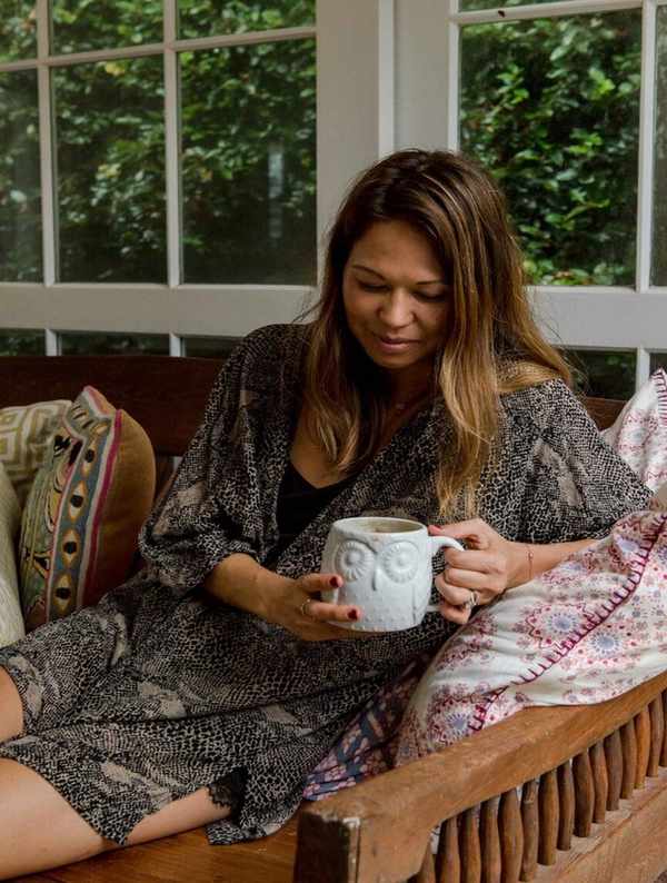 tiana gamble drinking mushroom collagen coffee tiana gamble