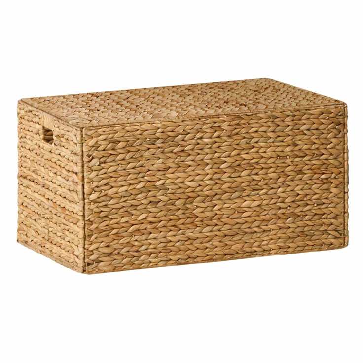Wicker storage trunk