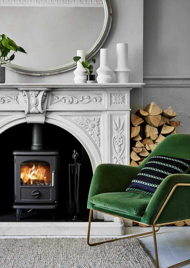 Fireplace idea with stove