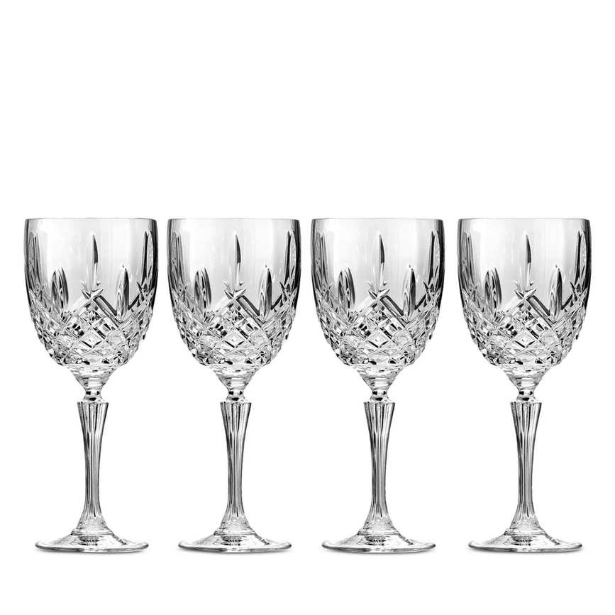 Cut crystal goblets