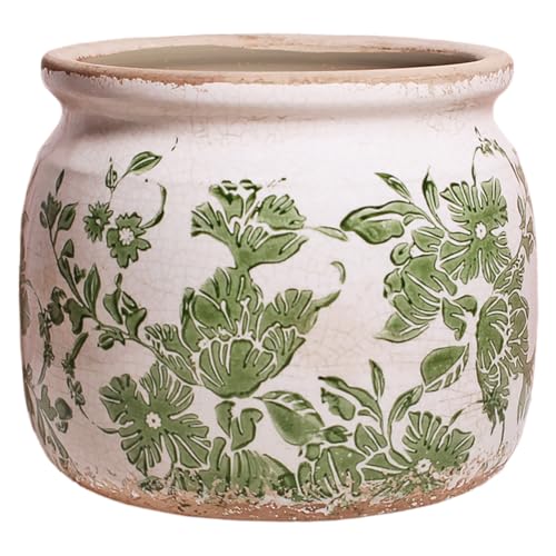 Amazon.com: Xiaan Jiaju Ceramic Pots for Plants, Plant Pots With Drainage Hole, 6.29in. Flower Pots Ceramic Vase, Vintage Planters &amp;amp; Succulent Pots, Crackle Glaze Finish Planter Vase, Classic Green : Patio, Lawn &amp;amp; Garden