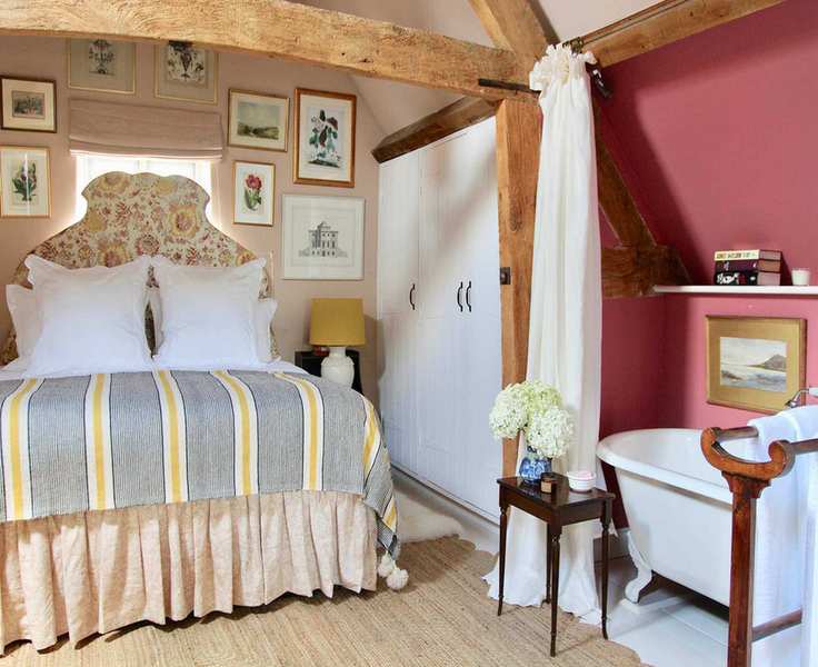 Attic bedroom with unique angles