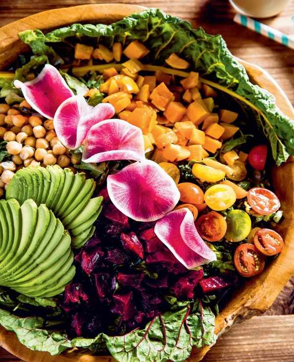 Malibu Farm Rainbow Vegan Chop Salad_vegan lunch ideas