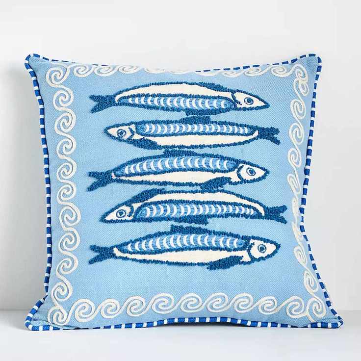 Soula Embroidered Indoor/Outdoor Pillow