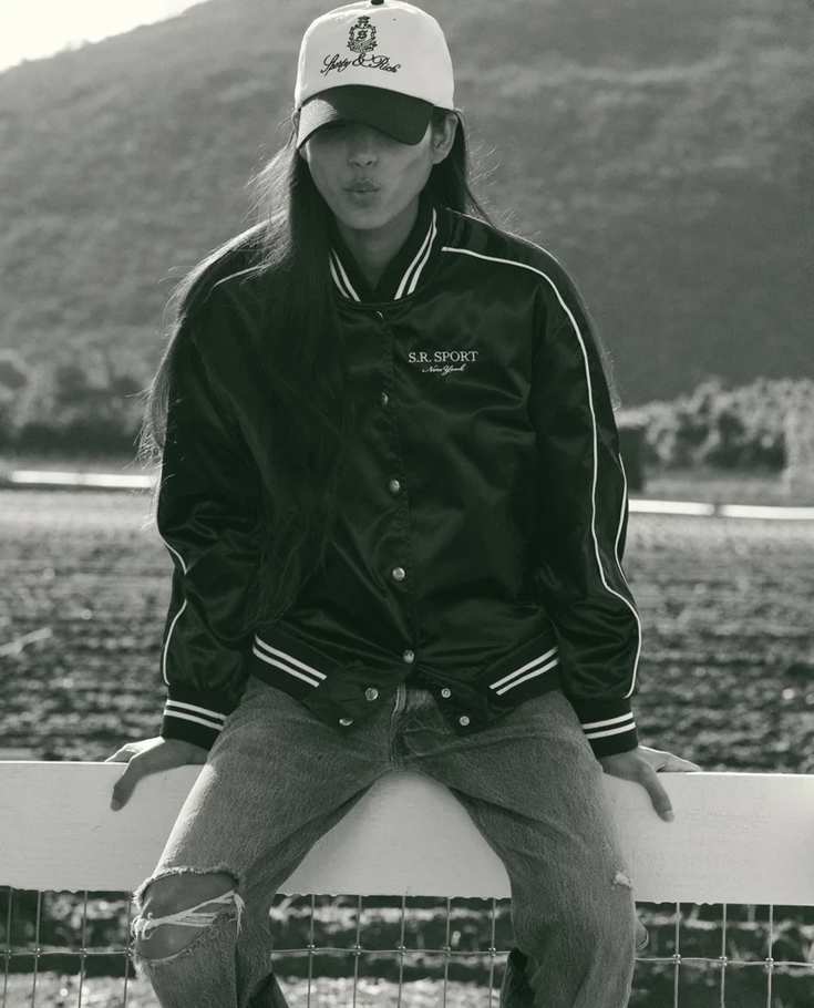 sporty and rich varsity jacket