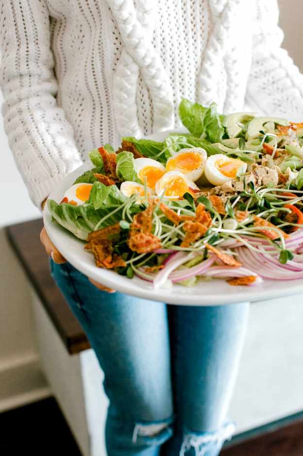 Family-Style Pesto Chicken Cobb Salad