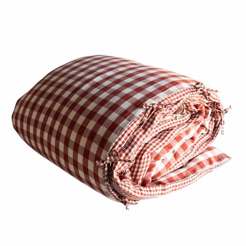 Reversible Gingham Duvet Cover