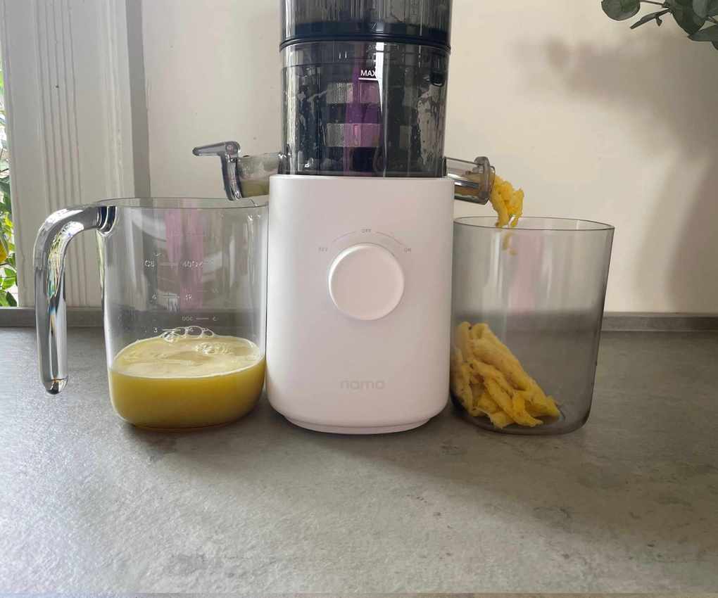 Nama J3 Juicer making ginger shots
