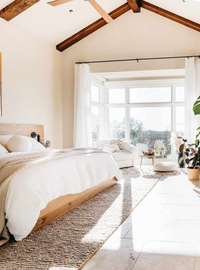 Cozy neutral bedroom makeover