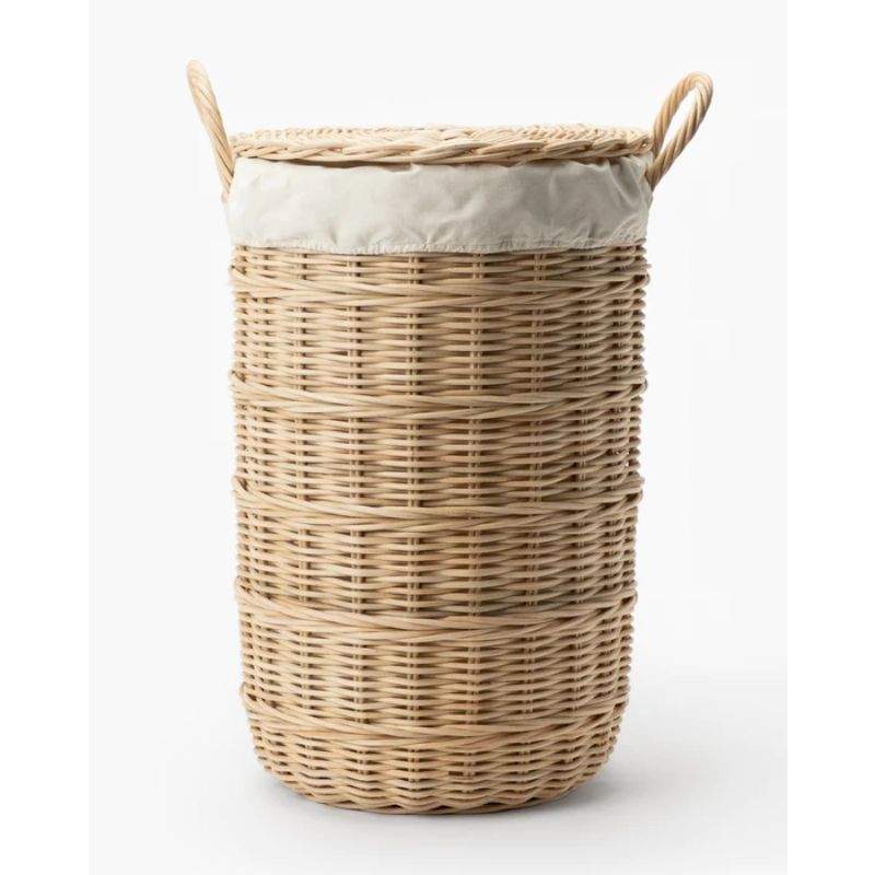 rattan laundry bin