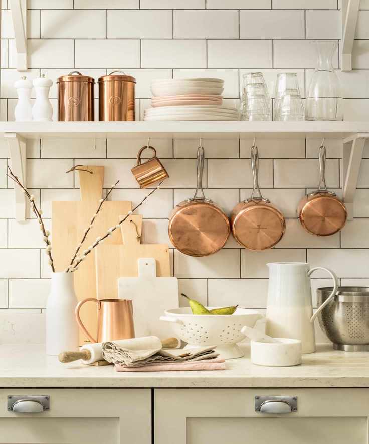White shelf with white hooks