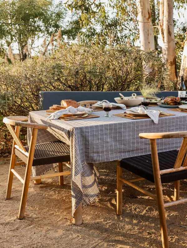 betsy sadler fall dinner party in los angeles - table and tablecloth