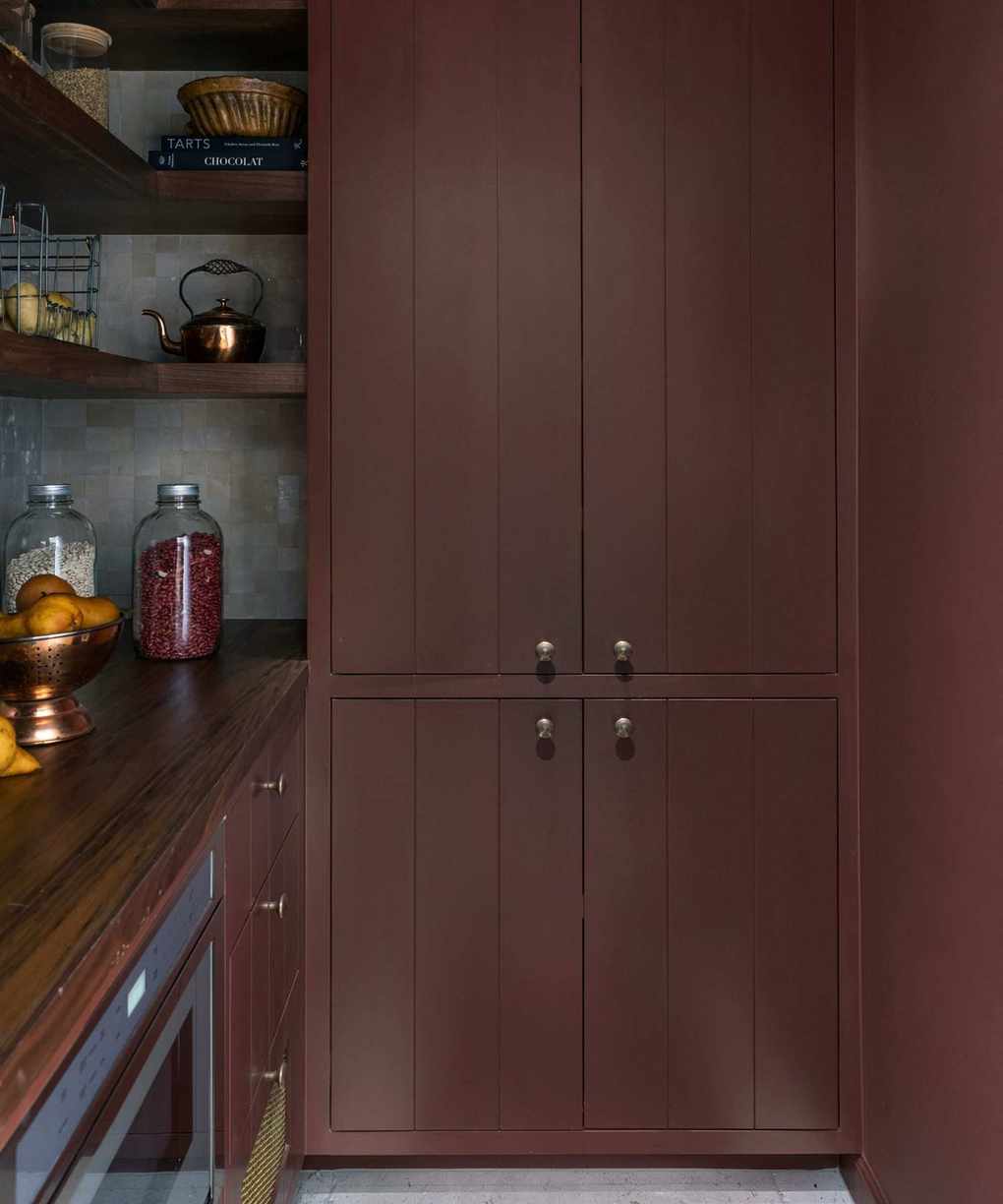 dark brown kitchen interior