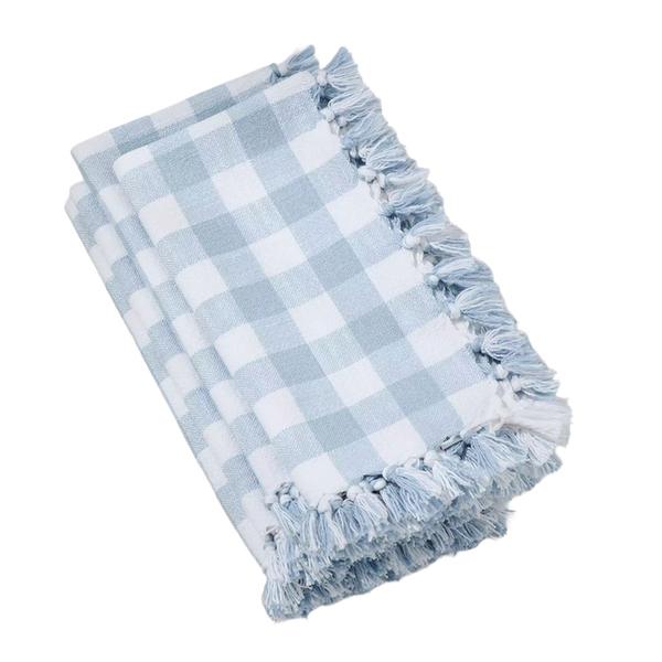 Blue gingham napkins