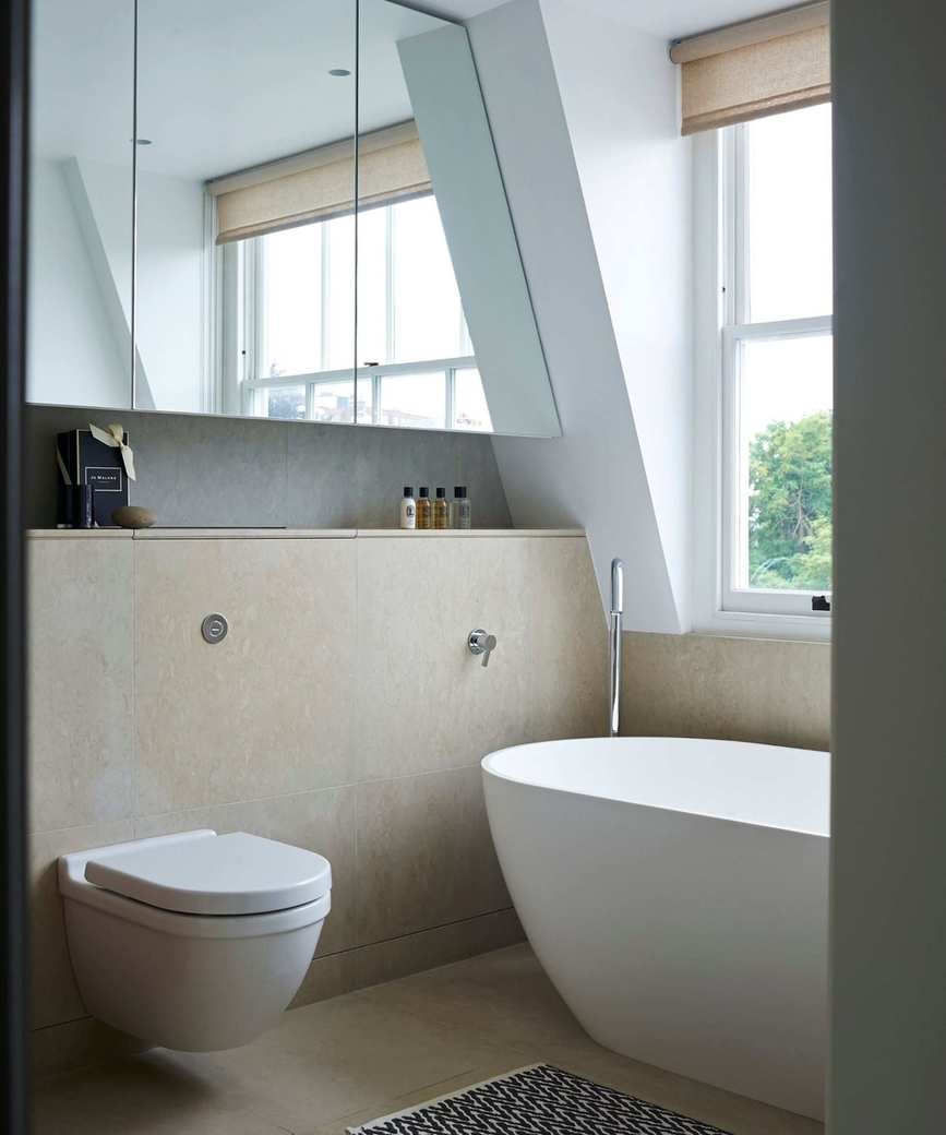 A serene bathroom with modern decor